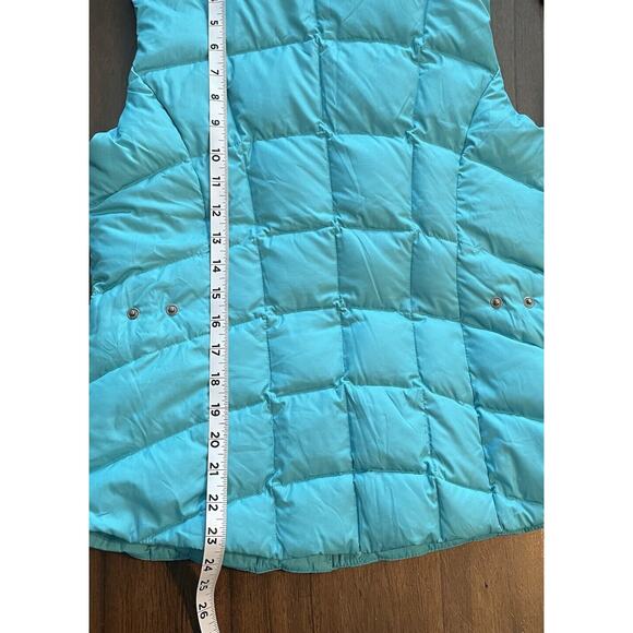 Eddie Bauer Women’s Down Vest Sz XS Turquoise Adjustable Waist Snaps EB650 - Picture 16 of 16